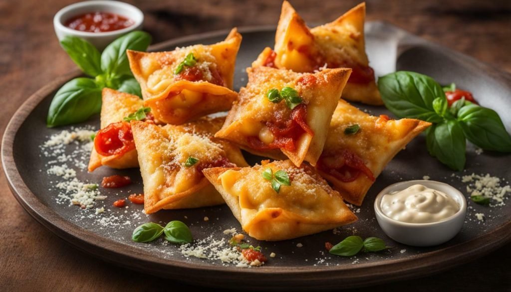 Crispy Pizza Wontons