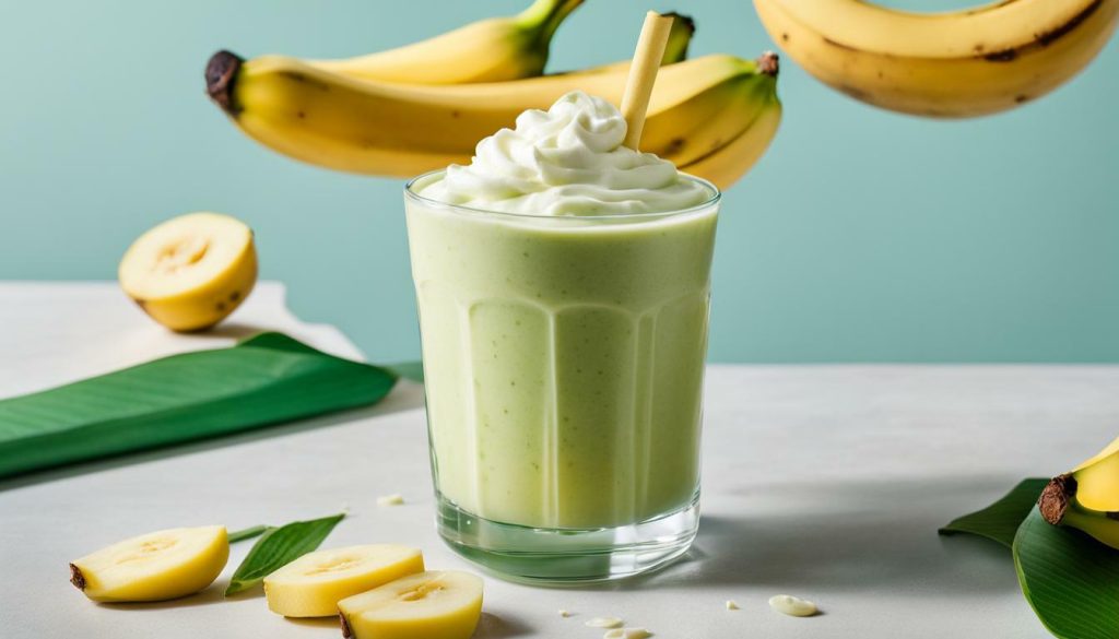 Frozen Banana and Yogurt Oatmilk Smoothie