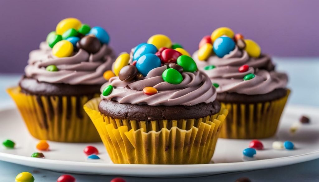 M&Ms surprise cupcakes
