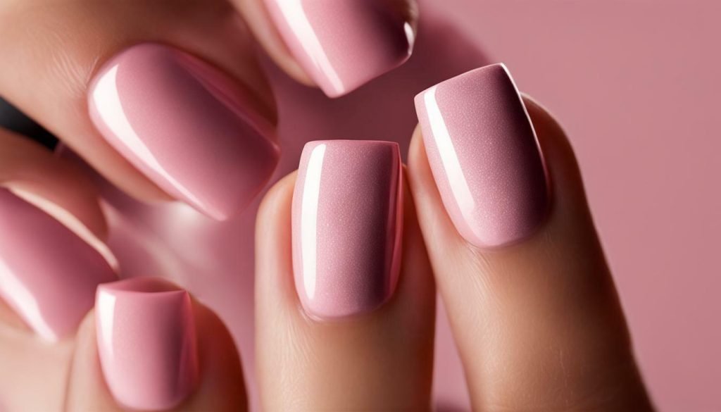 OPI Pinking of You swatch in indoor lighting