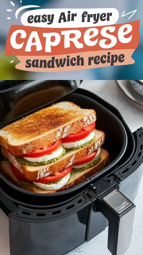 air fryer caprese sandwich