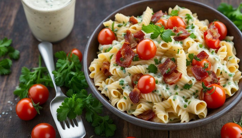 bacon ranch pasta salad