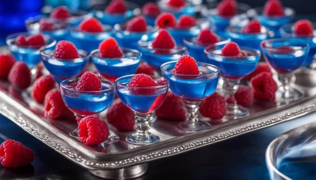 blue raspberry jello shots