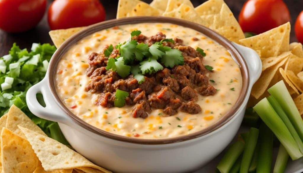 creamy and cheesy crockpot dip