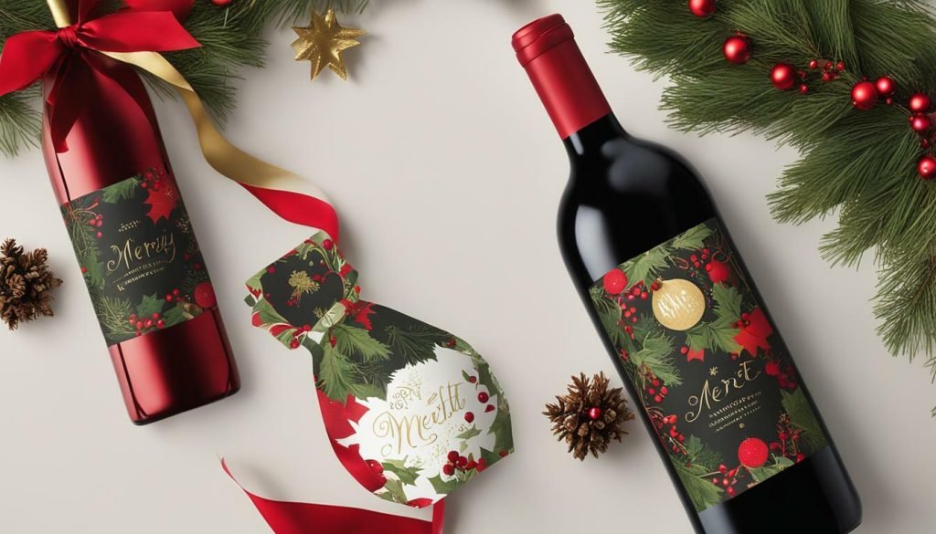 festive wine label