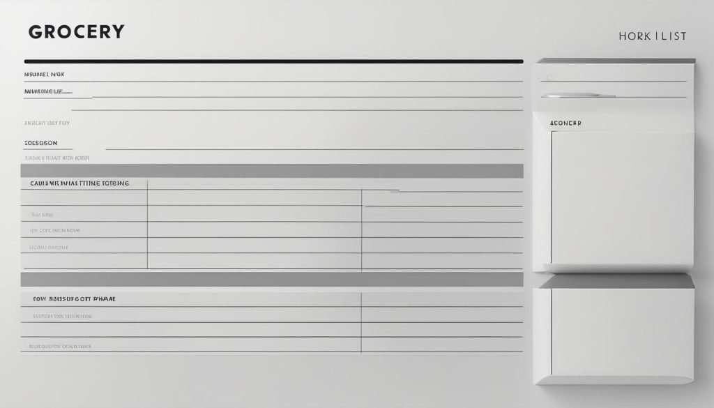 grocery list template