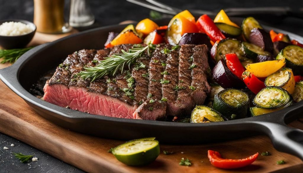 sheet pan garlic parmesan skirt steak