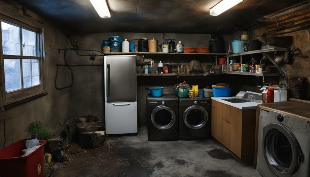 unfinished basement laundry room ideas