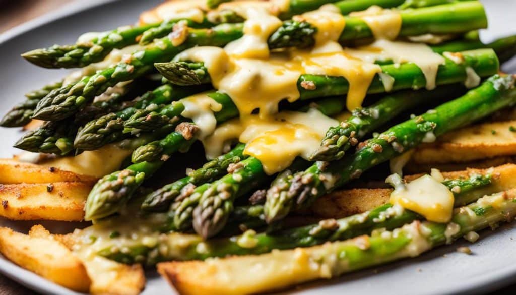 vegetarian asparagus poutine