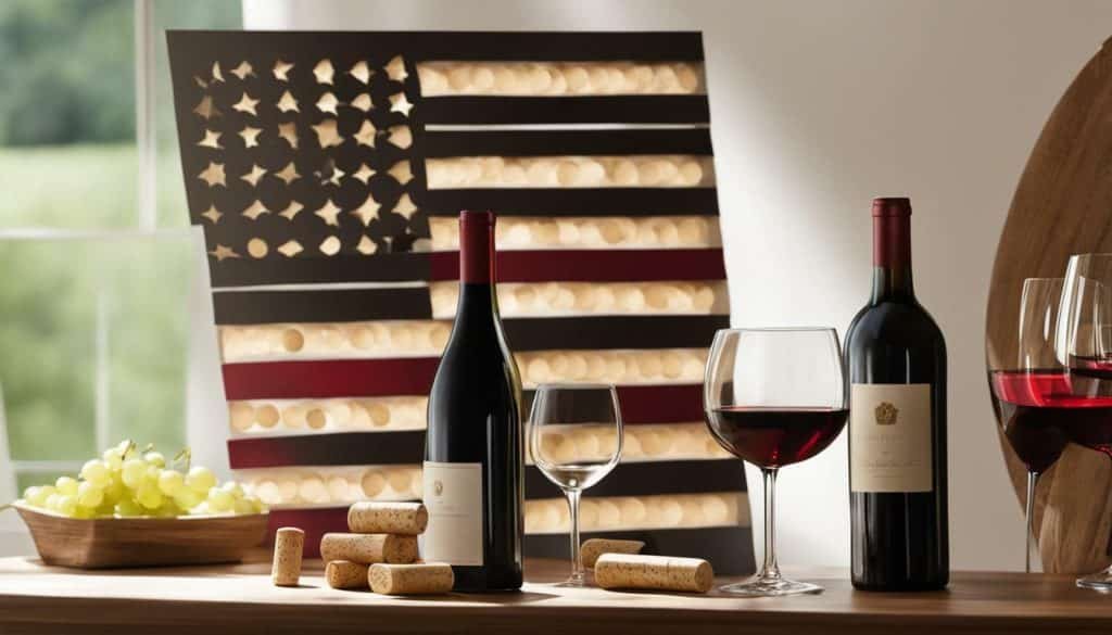 wine cork dot paint flag craft