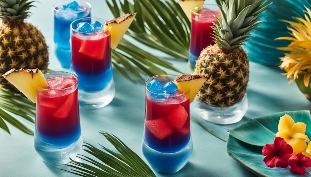 Blue Hawaiian Jell-O Shots