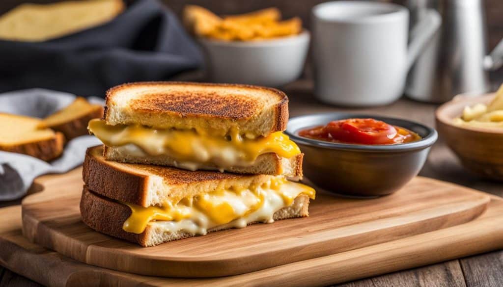 gourmet air fryer grilled cheese sandwich