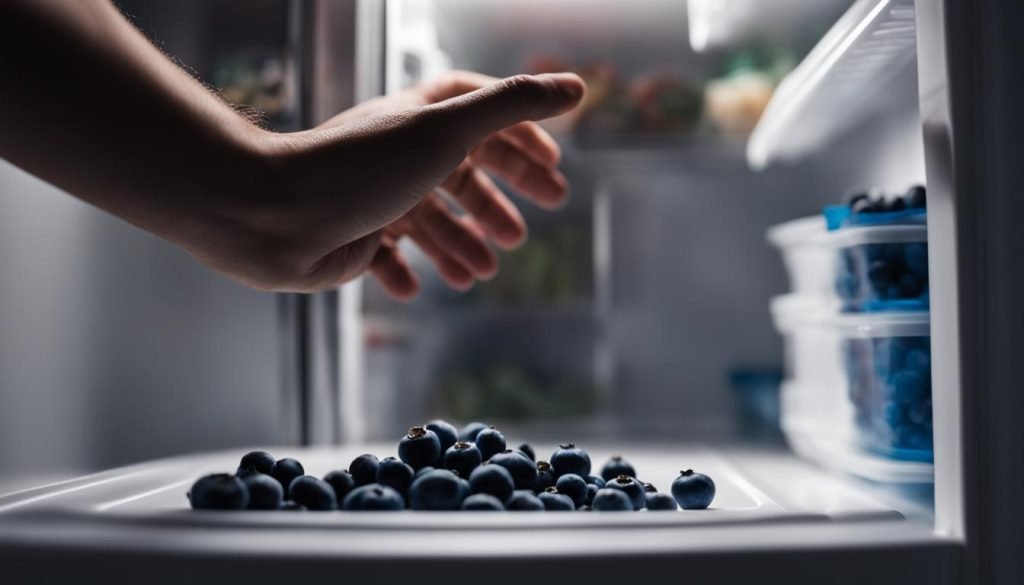 storing blueberries
