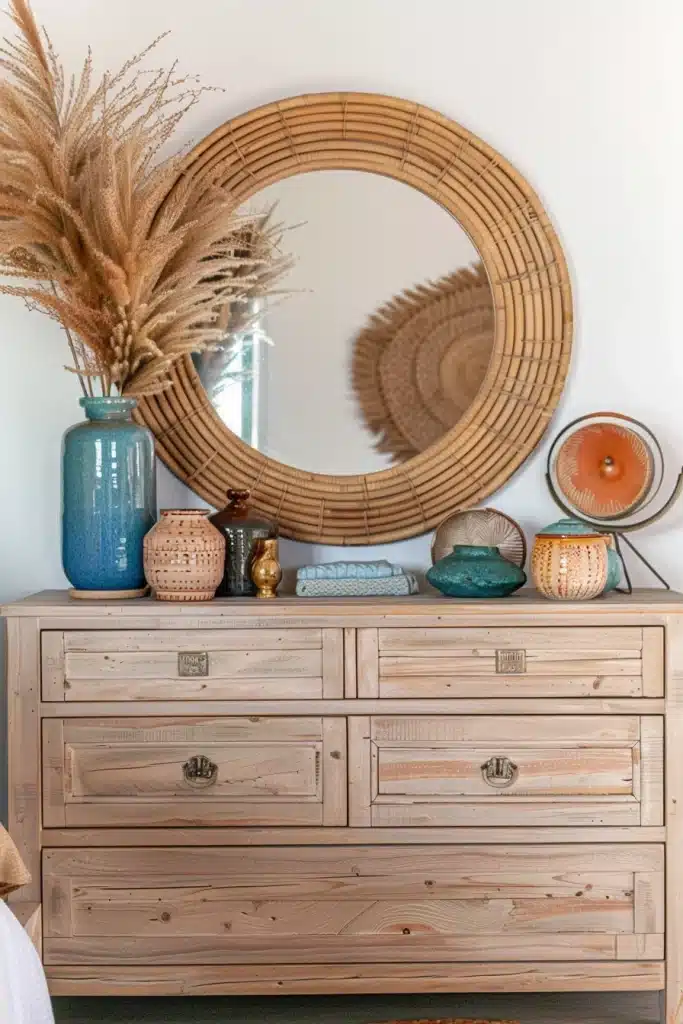 Boho Bedroom Dresser Decor