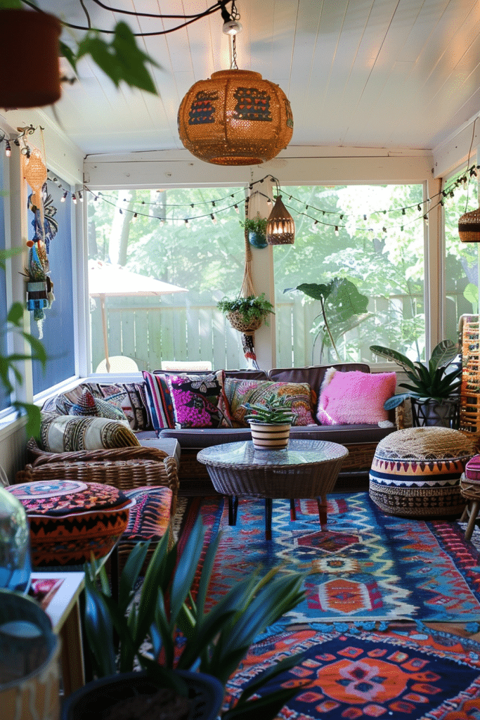 Boho Eclectic Sunroom Wonderland