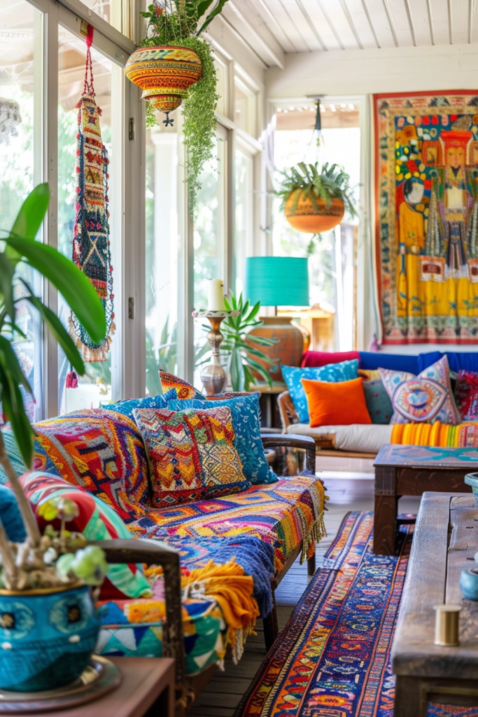 Colorful Boho Solar Lounge