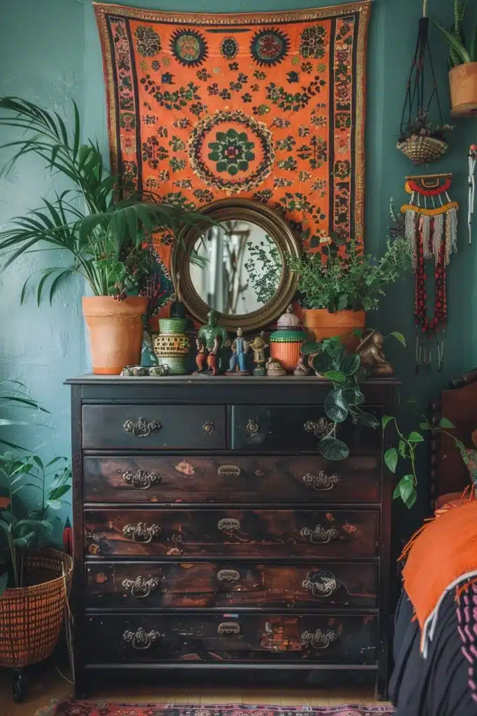 Boho Bedroom Dresser Decor