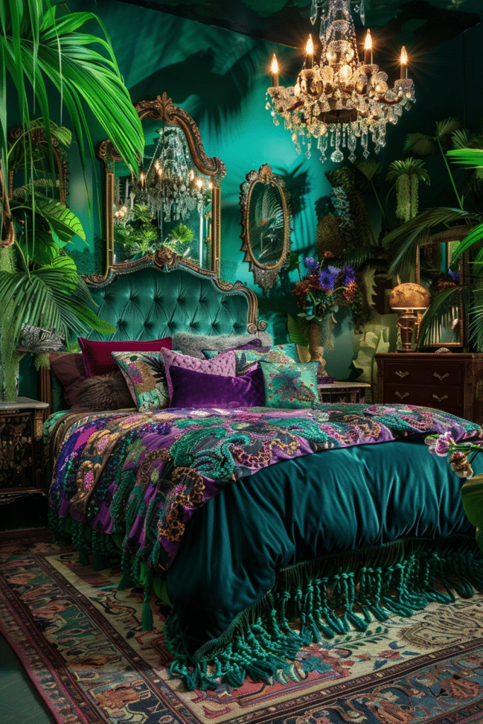 Jungle Gemstone Grotto: Boho Jungle Bedroom Idea