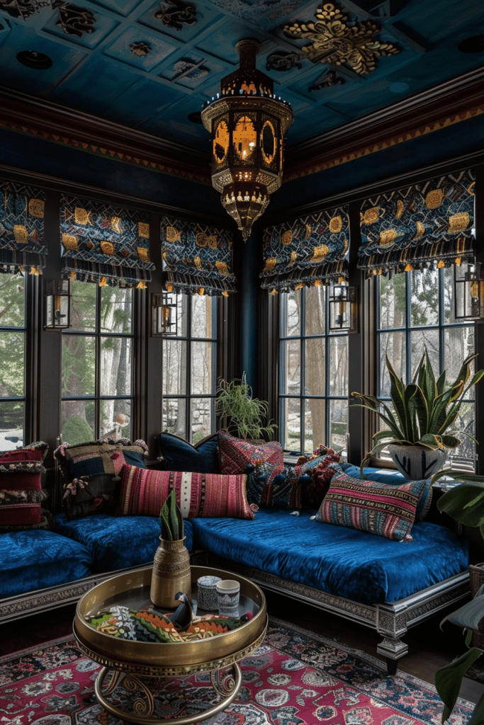 Moroccan-inspired Boho Sunroom Oasis