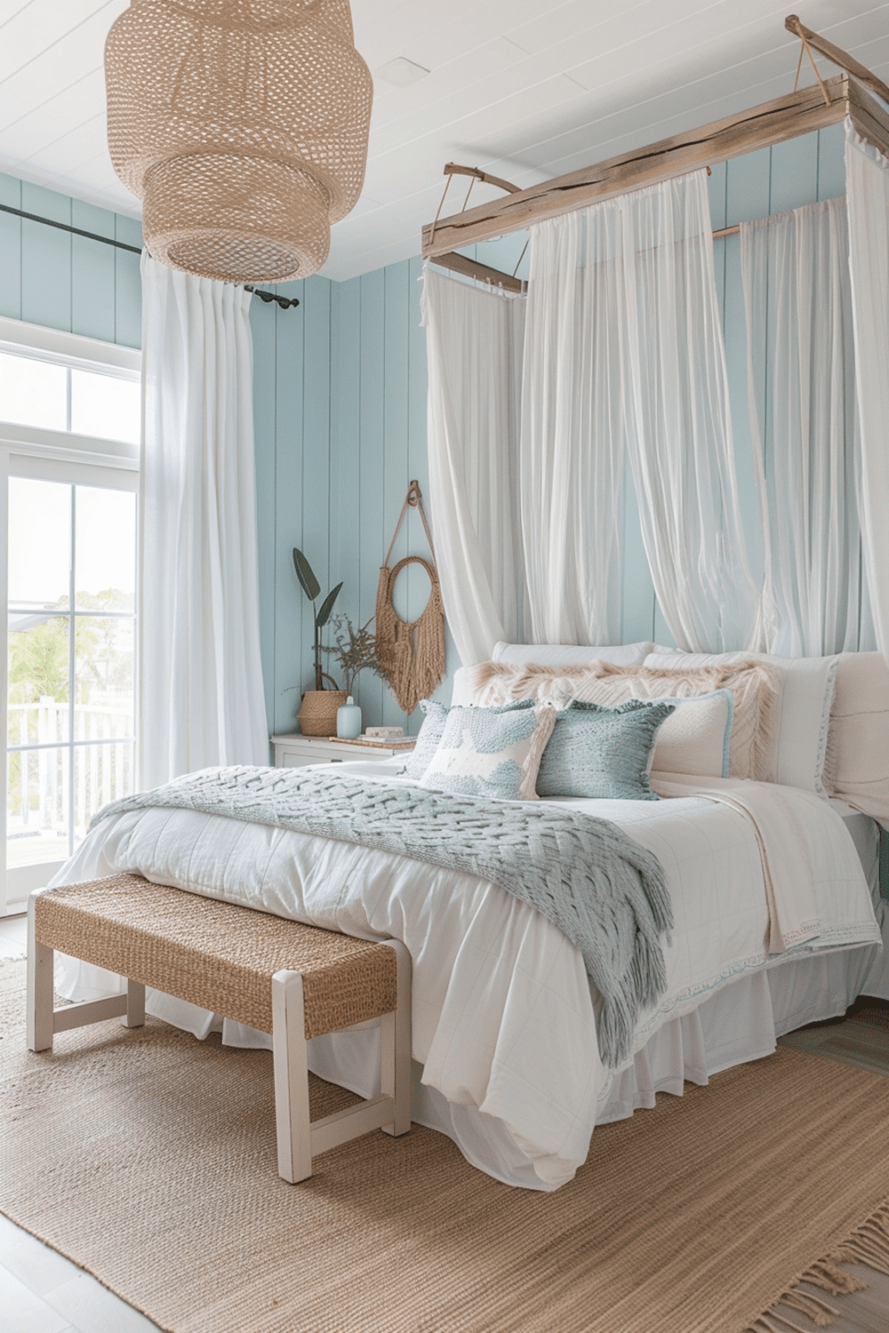 29 Light Blue Boho Bedroom Ideas - Courtneys World