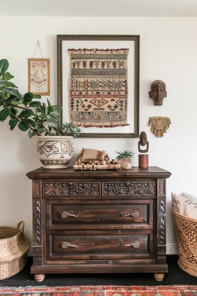 Boho Bedroom Dresser Decor