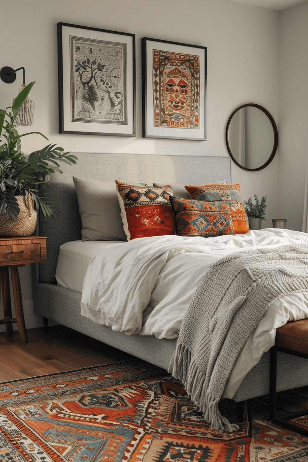29 Grey Boho Bedroom Ideas - Courtneys World