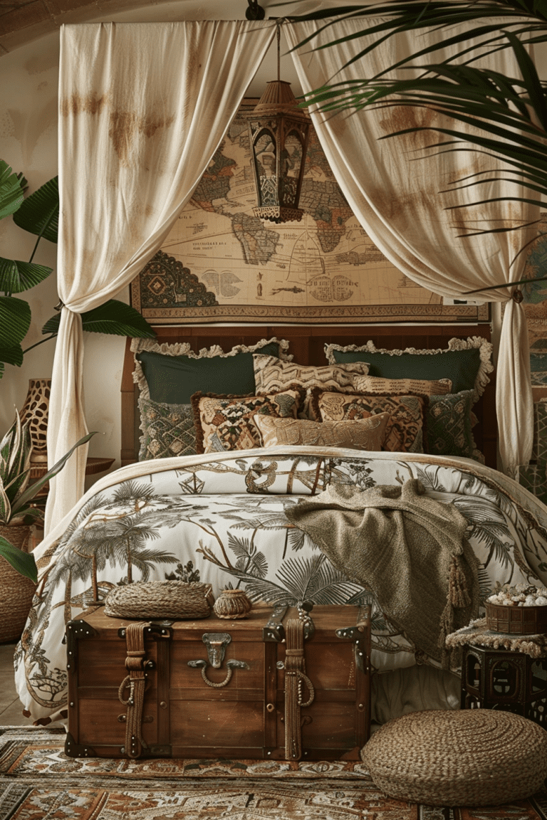 29 Jungle Themed Boho Bedroom Ideas - Courtneys World