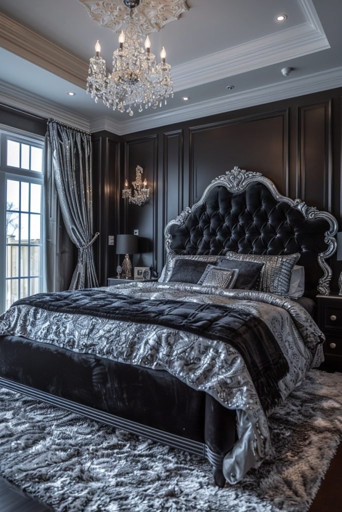 Black Velvet and Silver Opulence