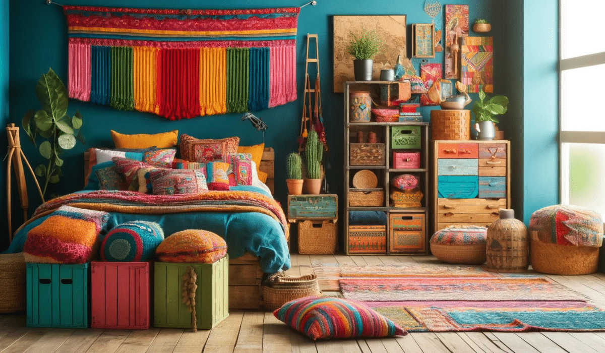 29 Boho Bedroom Storage Ideas To Maximize Space With Style - Courtneys ...