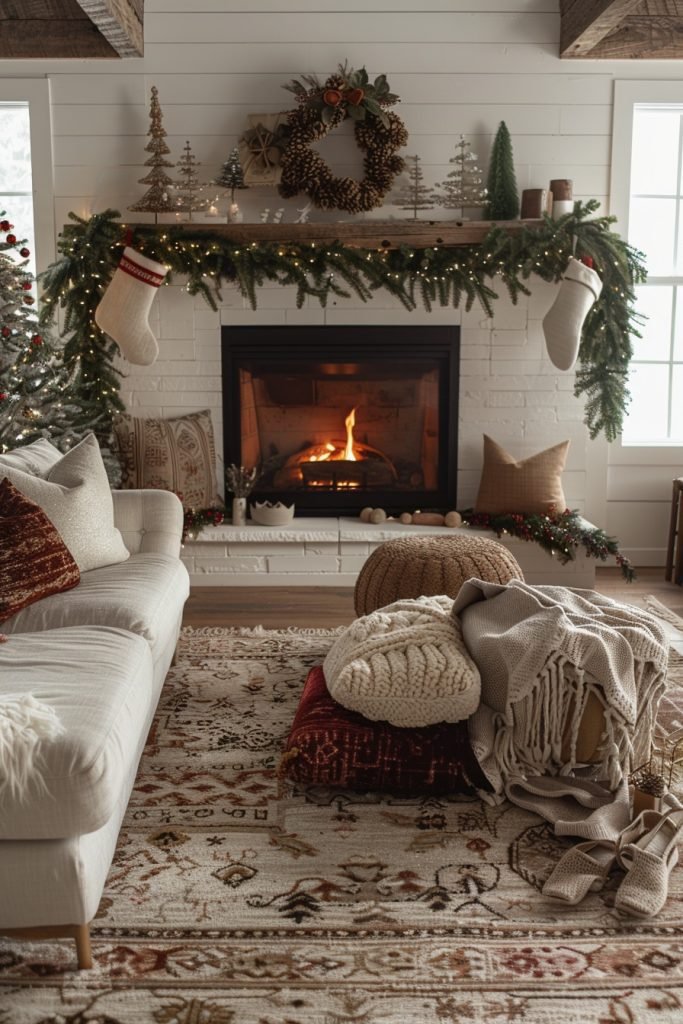 Boho Christmas by the Fire
