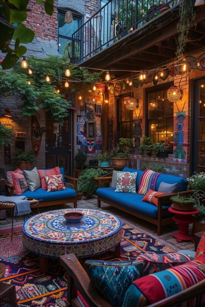 Bold Boho Mosaic Tables