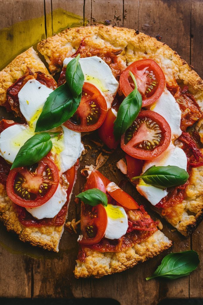 Cauliflower Crust Pizza Margherita Recipe