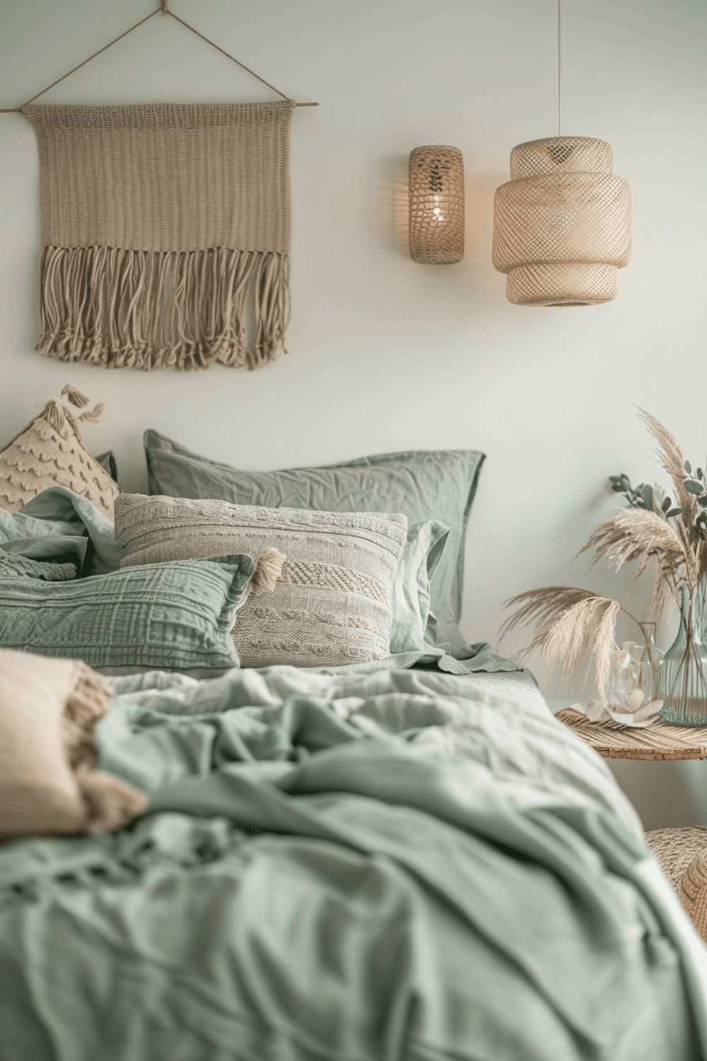 29 Sage Green Boho Bedroom Ideas - Courtneys World