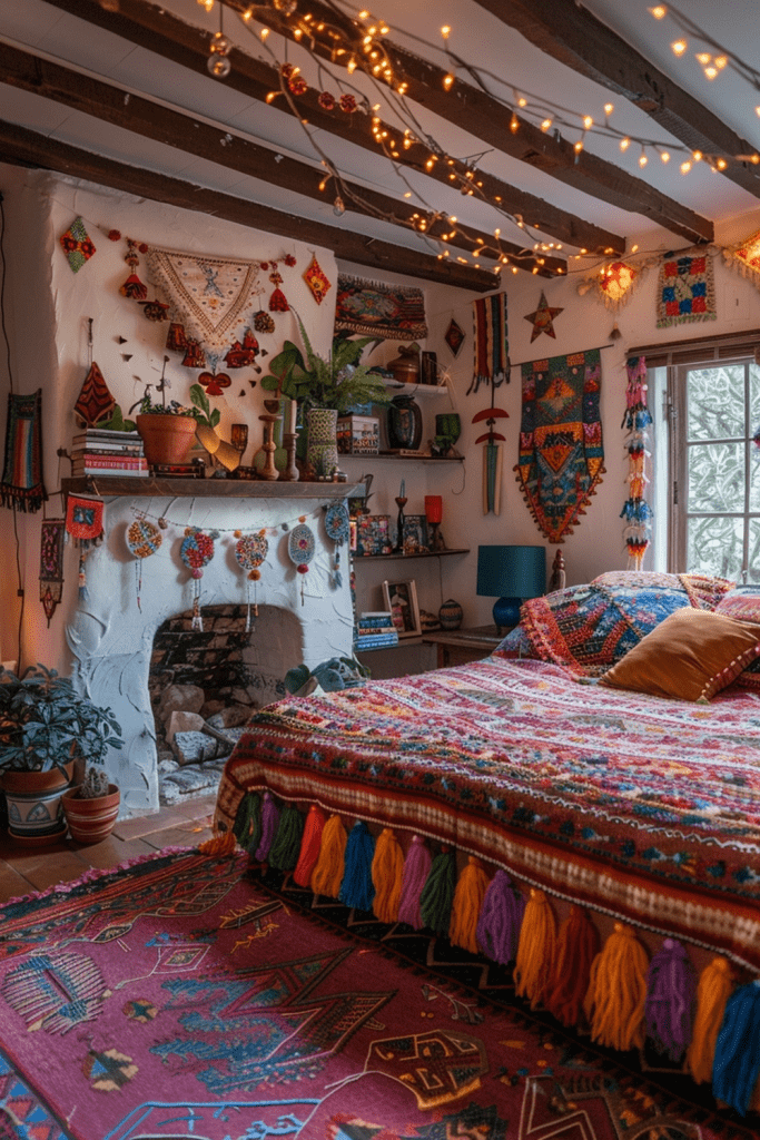 Fireside Festival: A Boho Bedroom Celebration