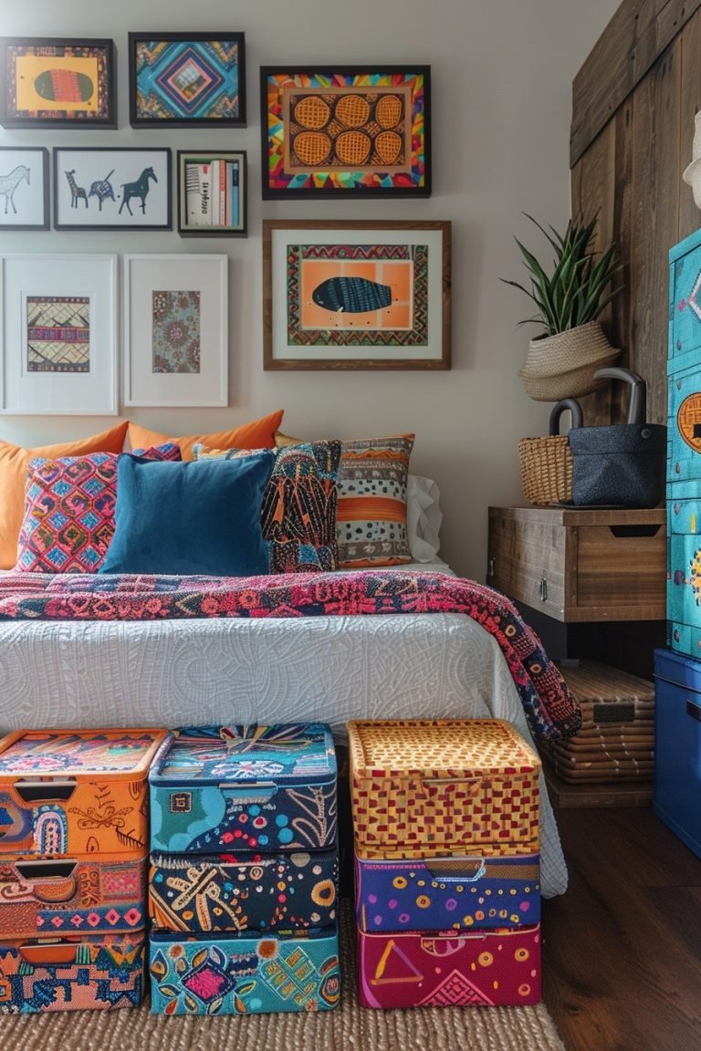 29 Boho Bedroom Storage Ideas To Maximize Space With Style - Courtneys ...
