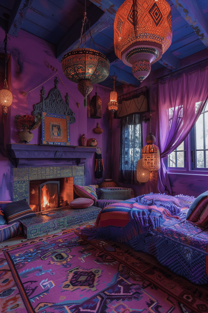 Gypsy Glow: A Fireplace Retreat