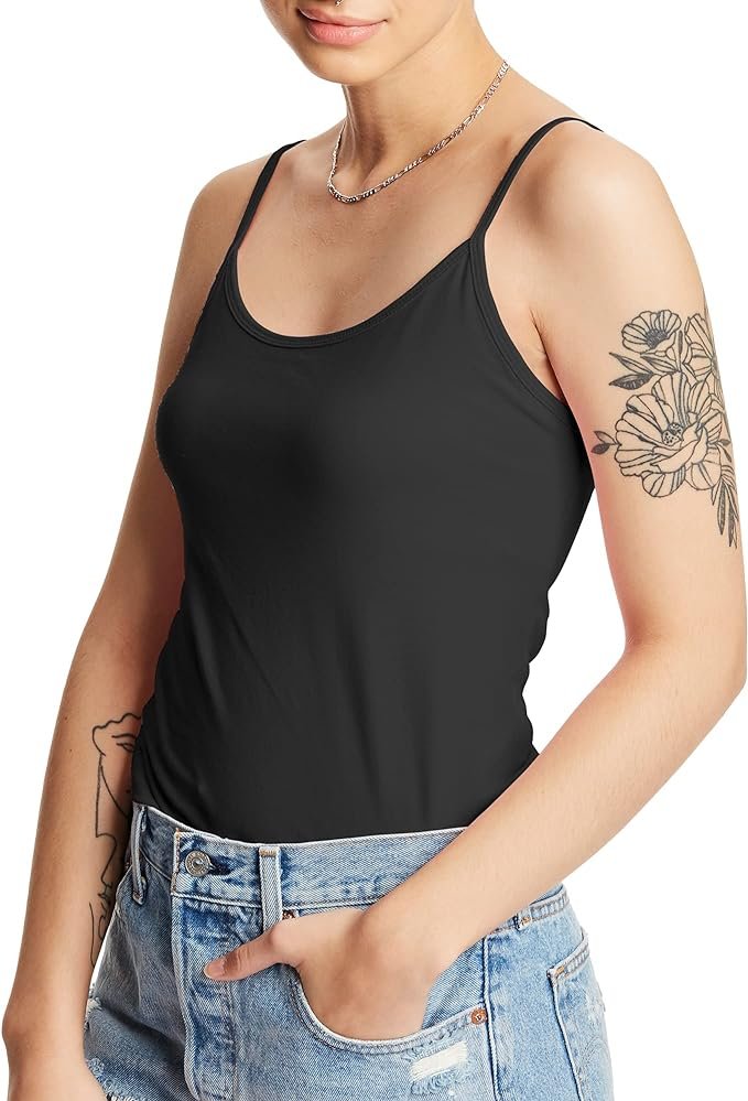 Hanes Women's Cami with Built-in Shelf Bra