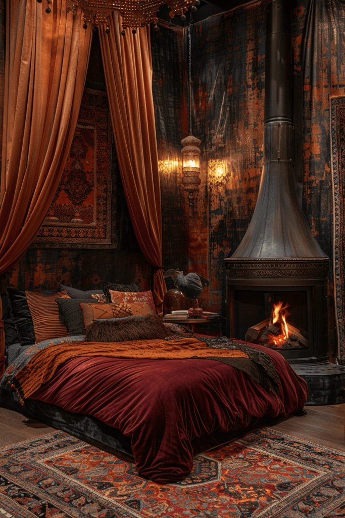 Luxe Bohemian Fireside Lounge