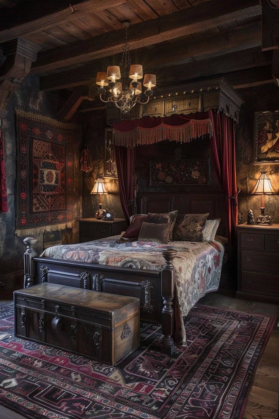 29 Goth Bedroom Ideas To Create A Mysterious And Enchanting Space ...