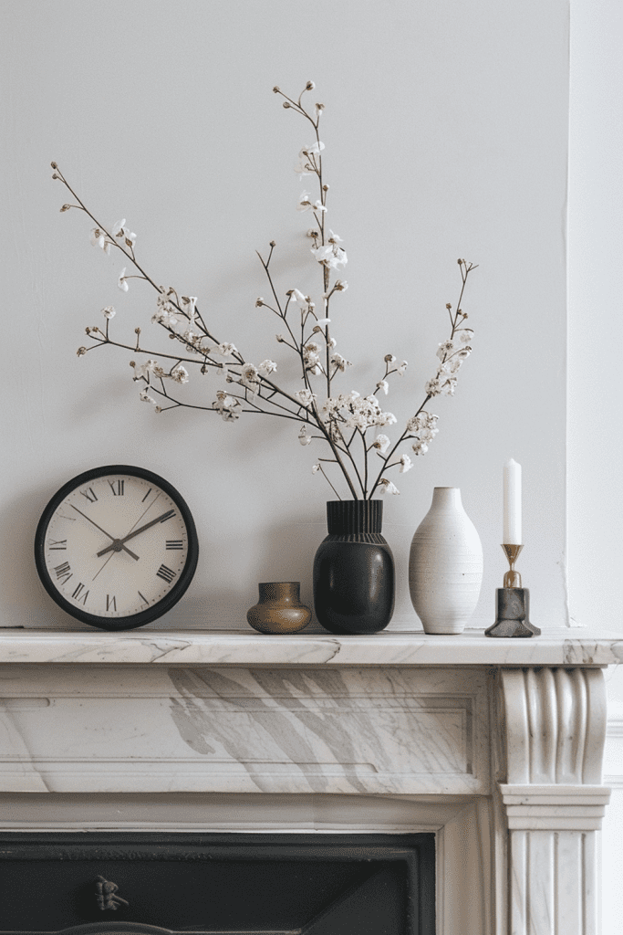 Minimal Mantel Decor