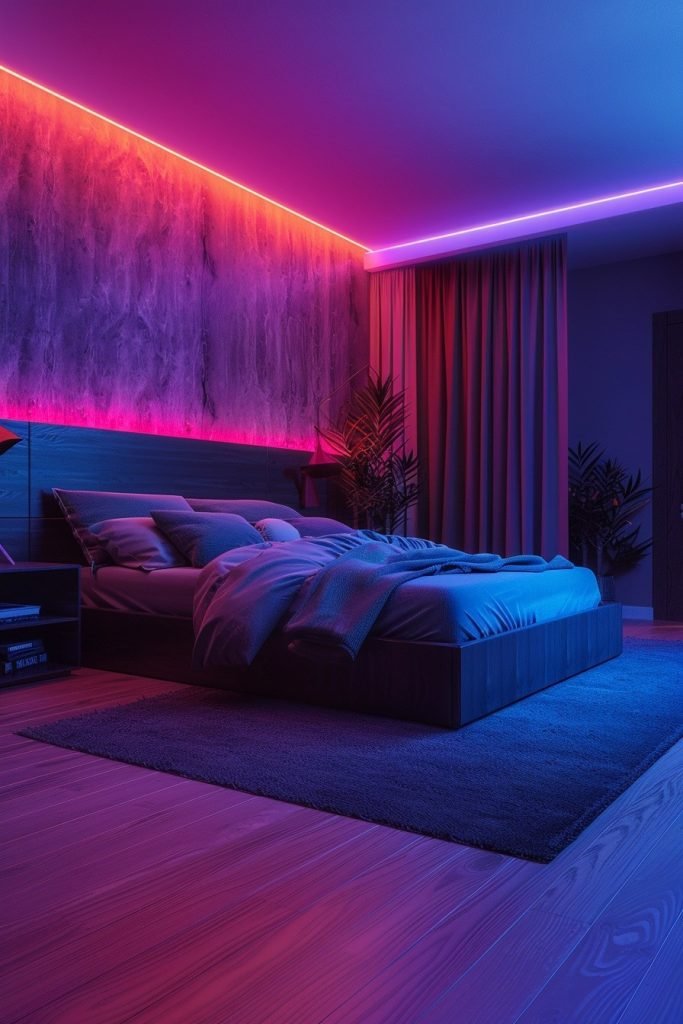Minimalist Black with Neon Highlights