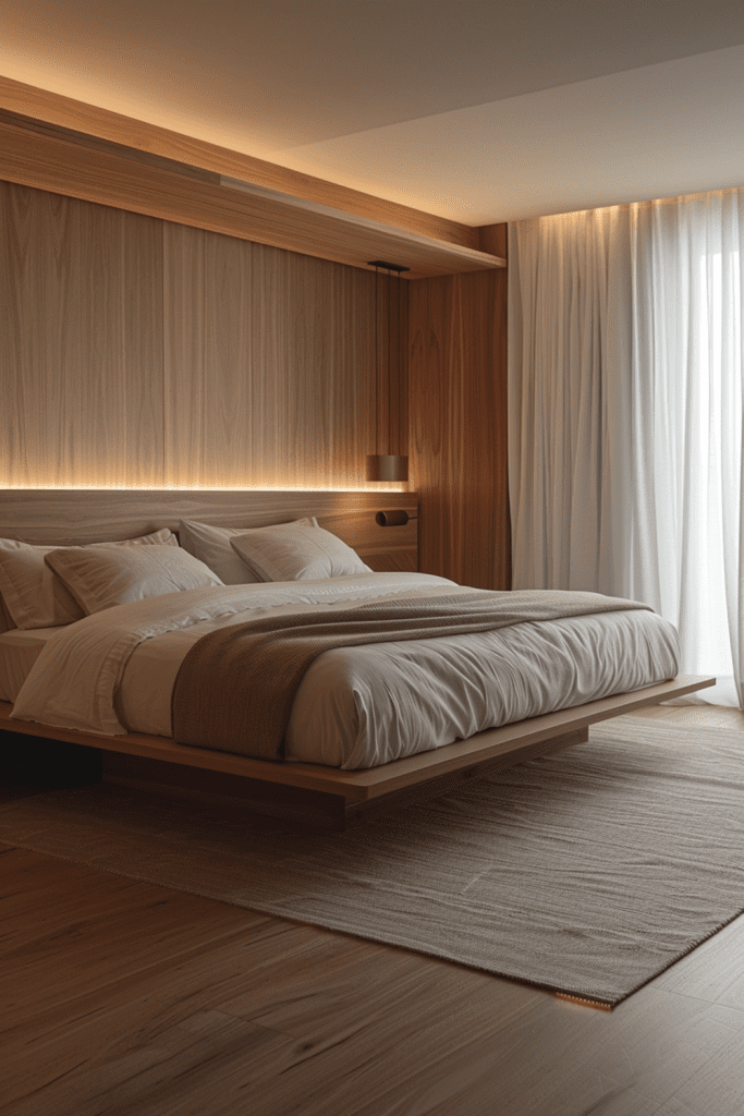 Minimalist Floating Beds