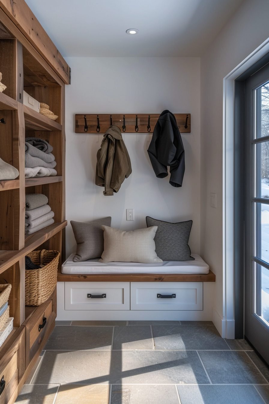 Curated visual reference: Sustainable Display Ideas For Mudrooms Reference: 29 Minimalist Home Ideas