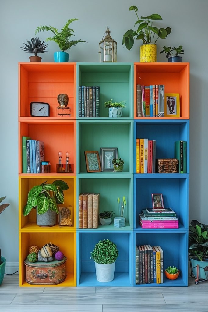 Multi-Color Block Shelving