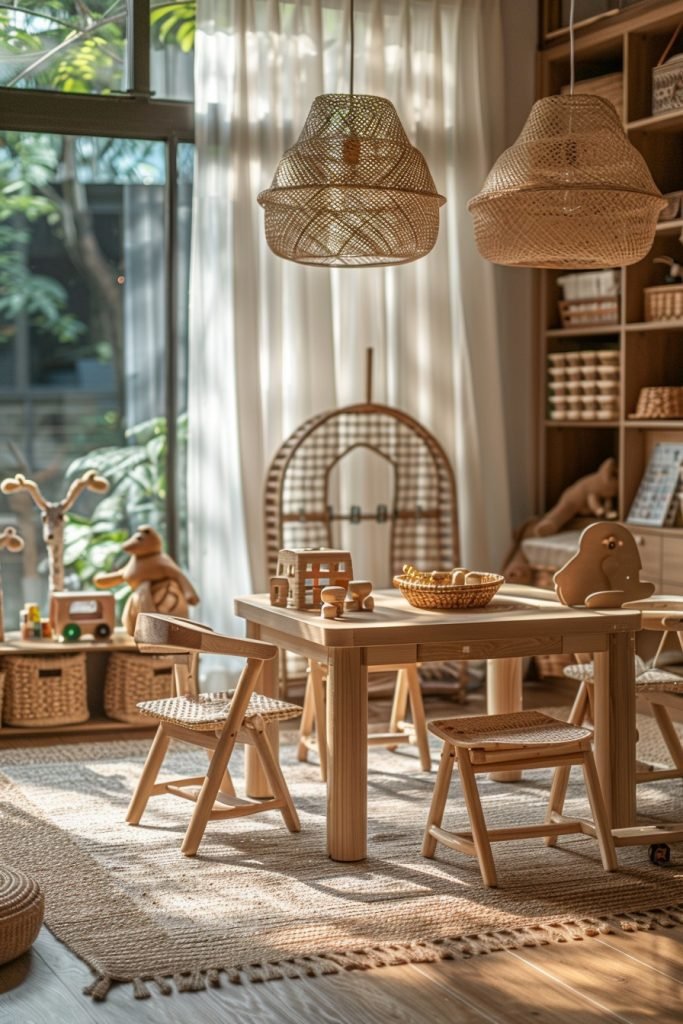 Natural Nook: Rattan and Wood