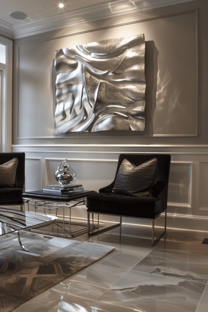 Reflective Metal Art Pieces