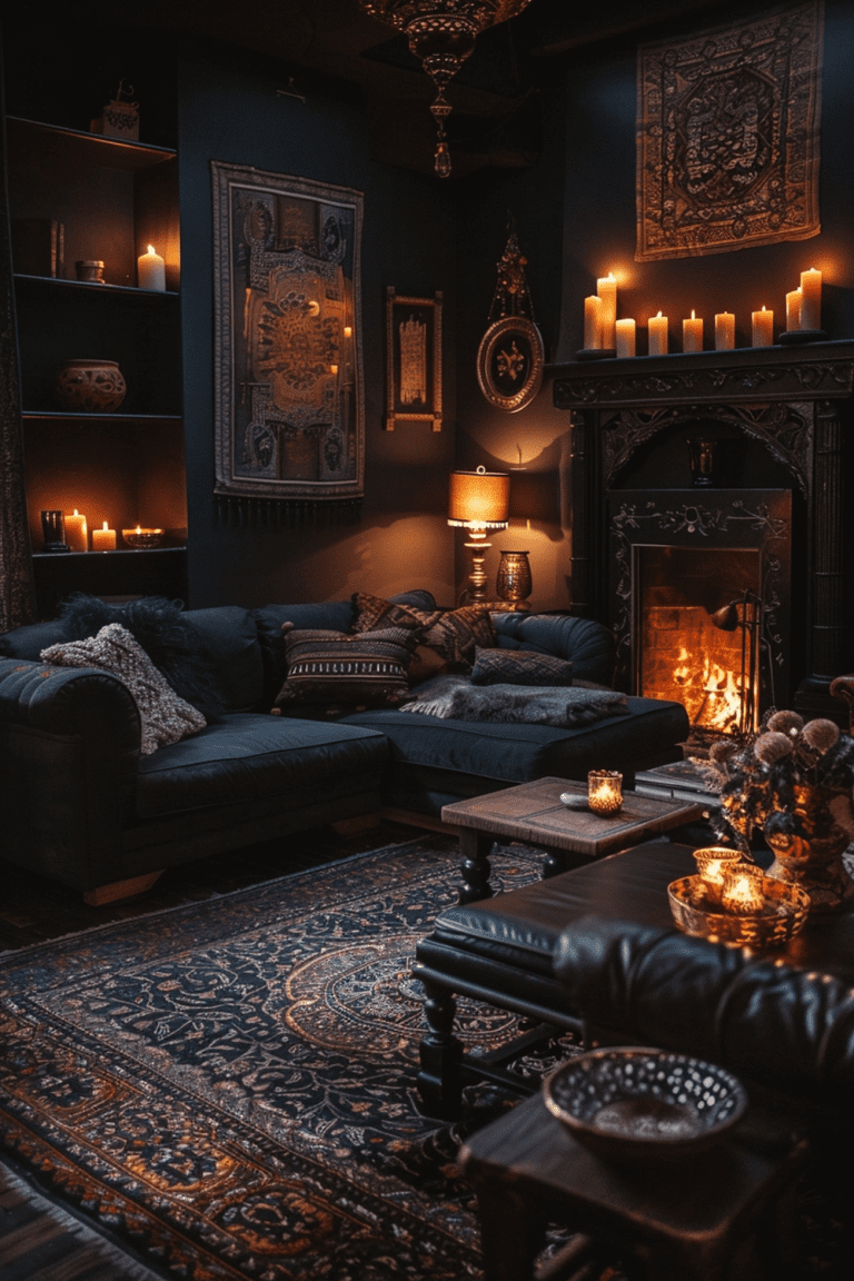 29 Dark Boho Living Room Ideas - Courtneys World