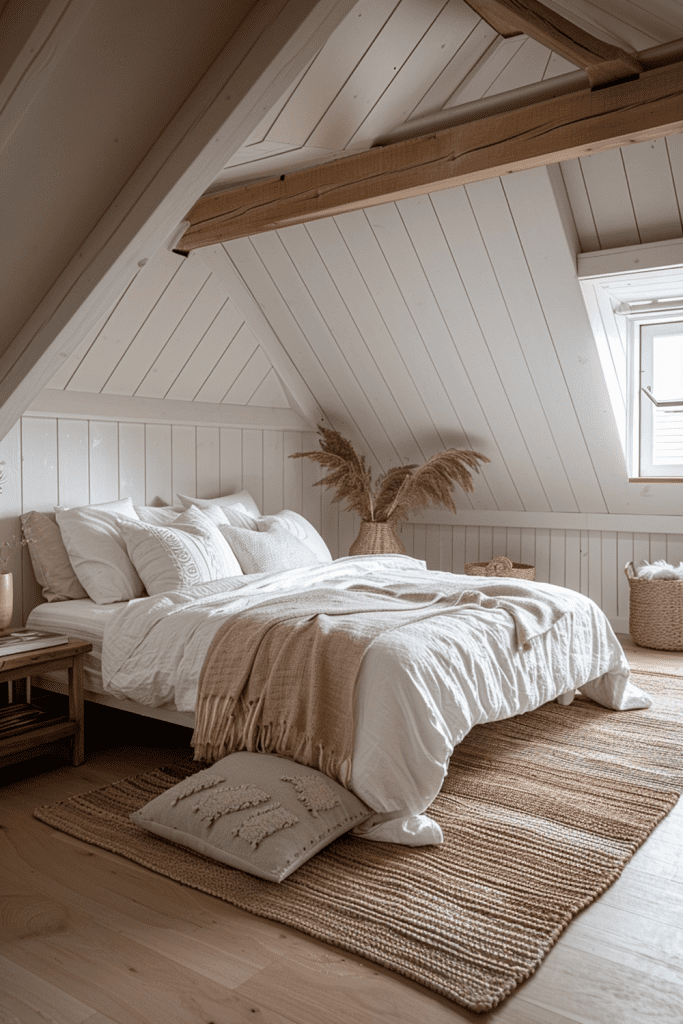 Scandinavian-Style Attic Bedroom