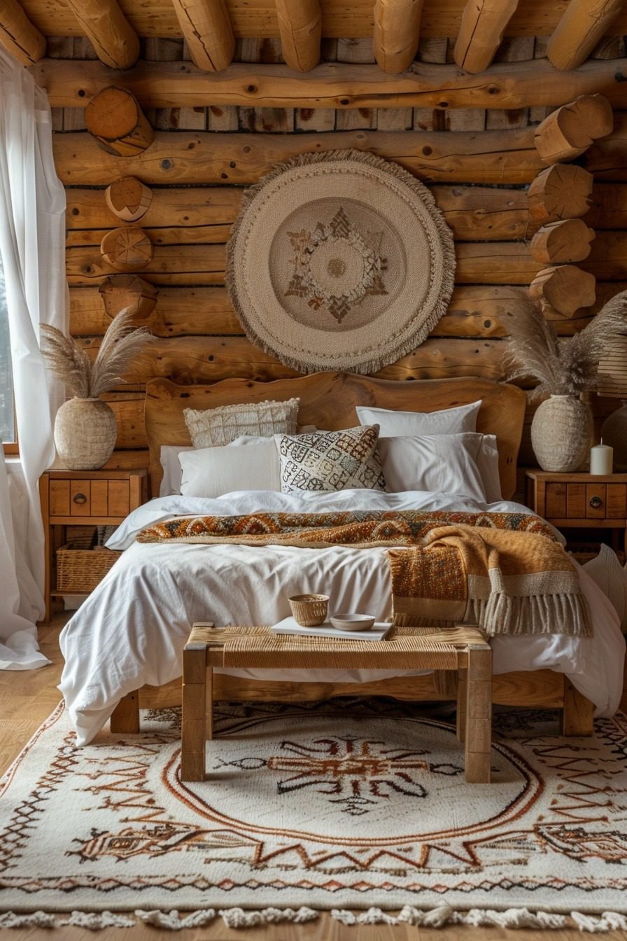 Curated Rustic Chic Boho Chic Bedroom Gallery View 26