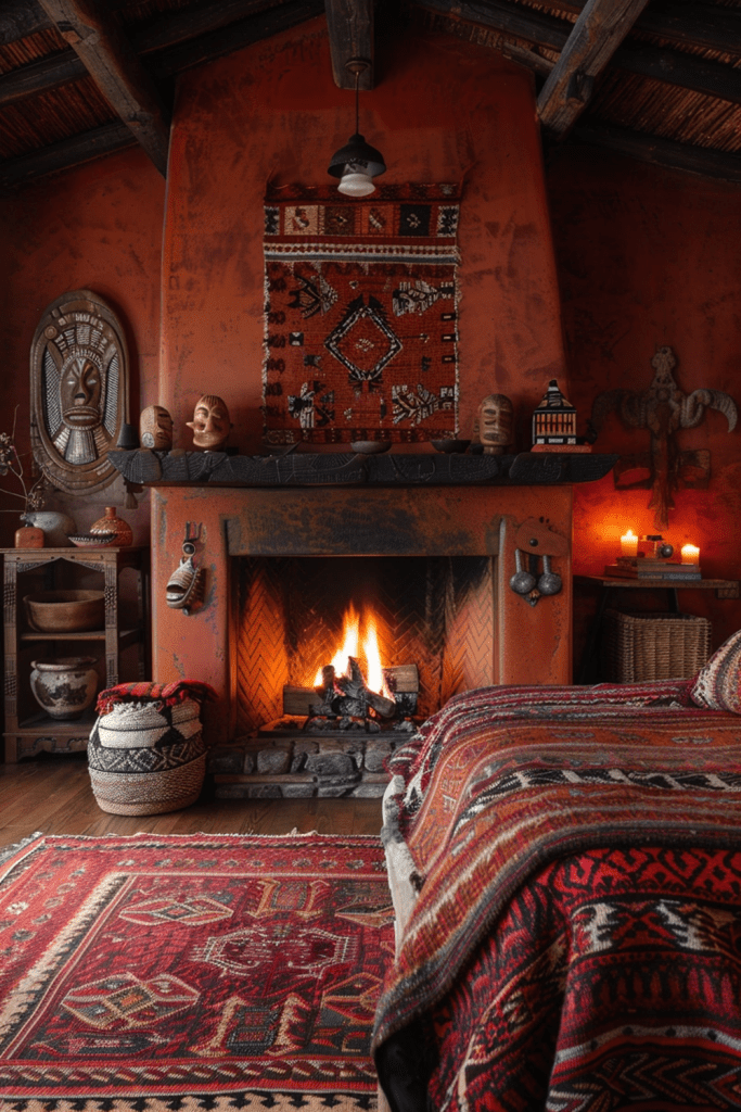 Tribal Fire: Bohemian Bedroom Brilliance